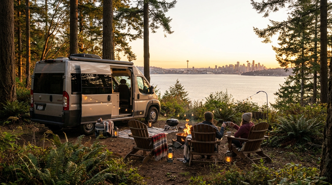 Map for Romantic RV Camping in Seattle - Couples Sites 2026